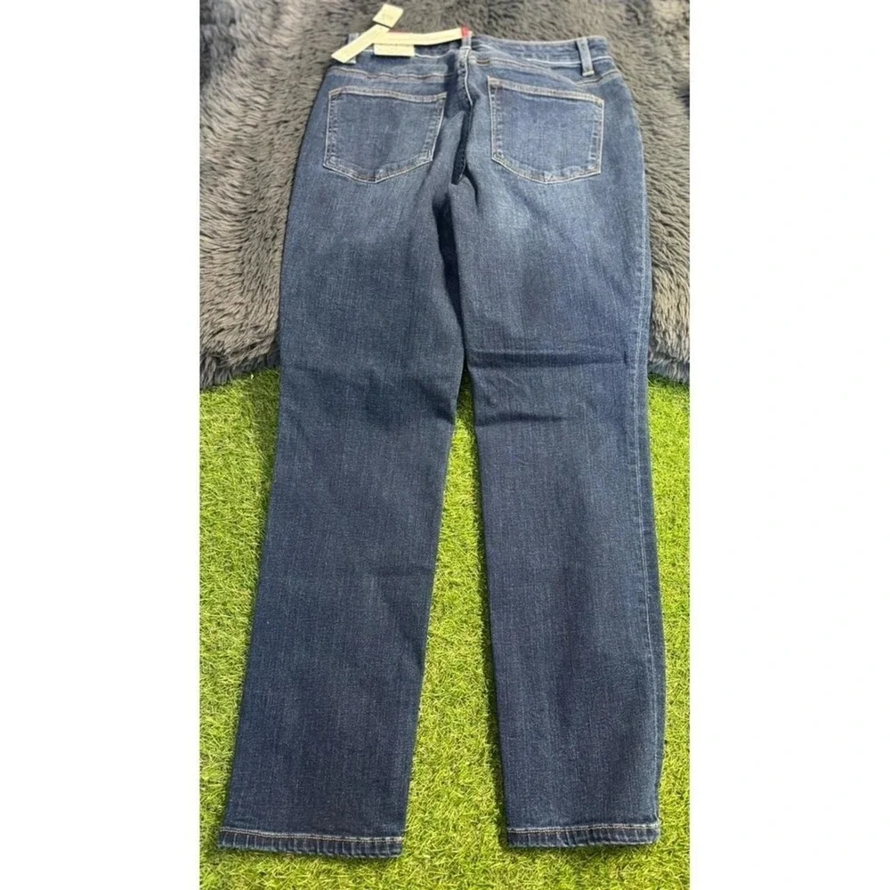 Talbots jeans womens size 2 high waist straight leg blue denim